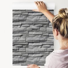 Tapeta KAMIEŃ Łupek Do Sypialni CEGŁA 53x300 Dekoracja z Modnym Efektem 3D - Miniaturka zdjęcia nr 3