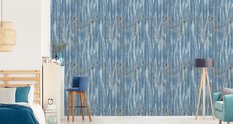 Tapeta Do Salonu Niebieskie DESKI w Stylu Vintage 53x1000  - Miniaturka zdjęcia nr 5