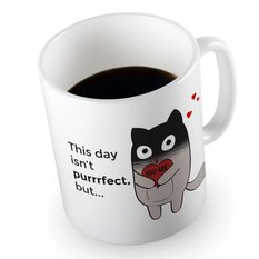 Zaskakujący kubek kotek czarny kot termoaktywny