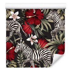 Tapeta Do Sypialni ZEBRY Tropikalne Rośliny Natura  - Miniaturka zdjęcia nr 4