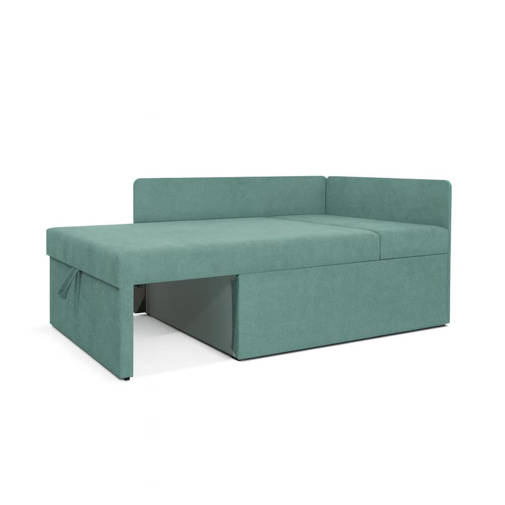 Łóżko młodzieżowe Viluś 108x81x78 cm sofa narożnik jednoosobowy do pokoju z funkcją spania i przechowywania miętowy nr. 3