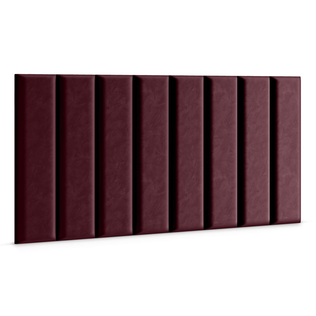 Panele tapicerowane  80x20 cm na ścianę prostokąt bordowy nr. 3