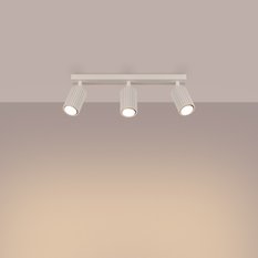 Lampa KARBON 3L 16.5x6.5x45cm 3xGU10 nowoczesna do sypialni salonu garderoby kremowa - Miniaturka zdjęcia nr 3