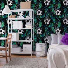 Tapeta Dla Chłopca Piłka Nożna SPORT Grunge Dekor  - Miniaturka zdjęcia nr 4