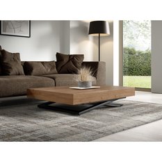 Stół rozkładany 120x90x80 cm Aurora U truffle brown davos oak do jadalni - Miniaturka zdjęcia nr 8