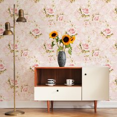 Tapeta Dekoracyjna RÓŻOWE Kwiaty Akwarela Retro  - Miniaturka zdjęcia nr 7