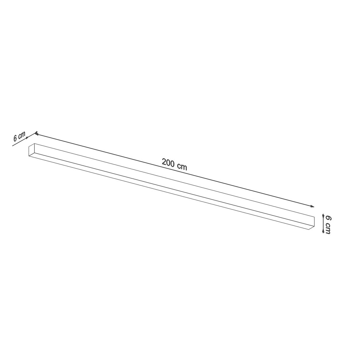 Plafon PINNE 200 szary 3000K 6x6x200cm nowoczesna lampa LED do salonu nr. 6