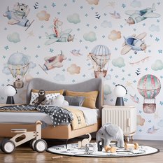 Naklejki Ścienne Dla Dzieci Samoloty Balony 120x60 Ptaki ZESTAW - Miniaturka zdjęcia nr 5