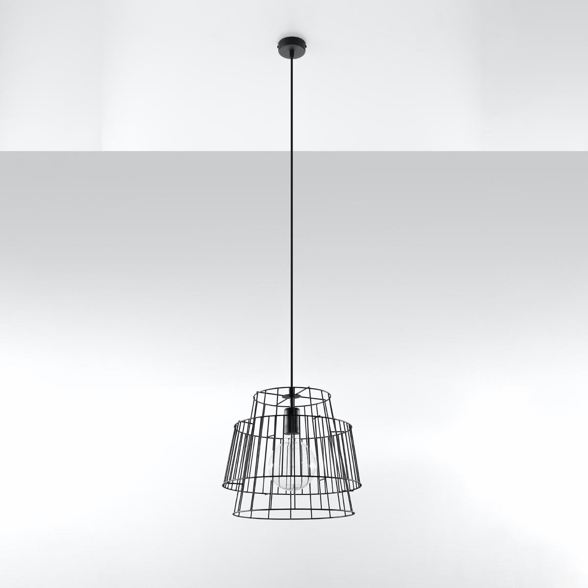 Lampa wisząca GATE czarny 130x35x35cm nowoczesna E27 do salonu nr. 2