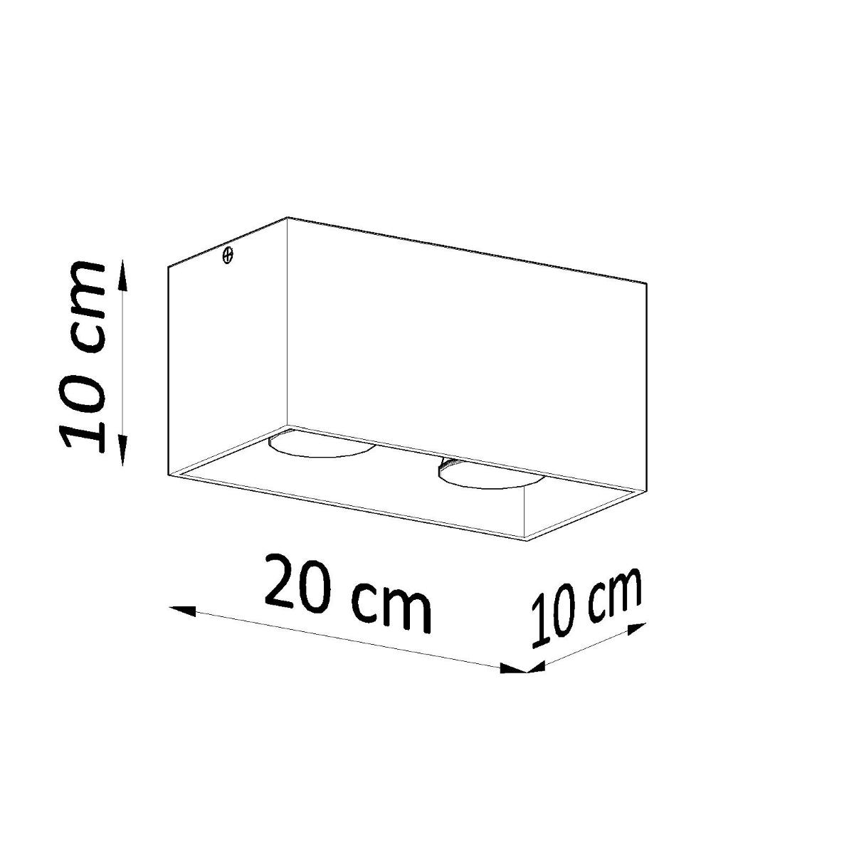 Plafon QUAD MAXI czarny 10x10x20cm GU10 nowoczesna lampa do salonu nr. 5