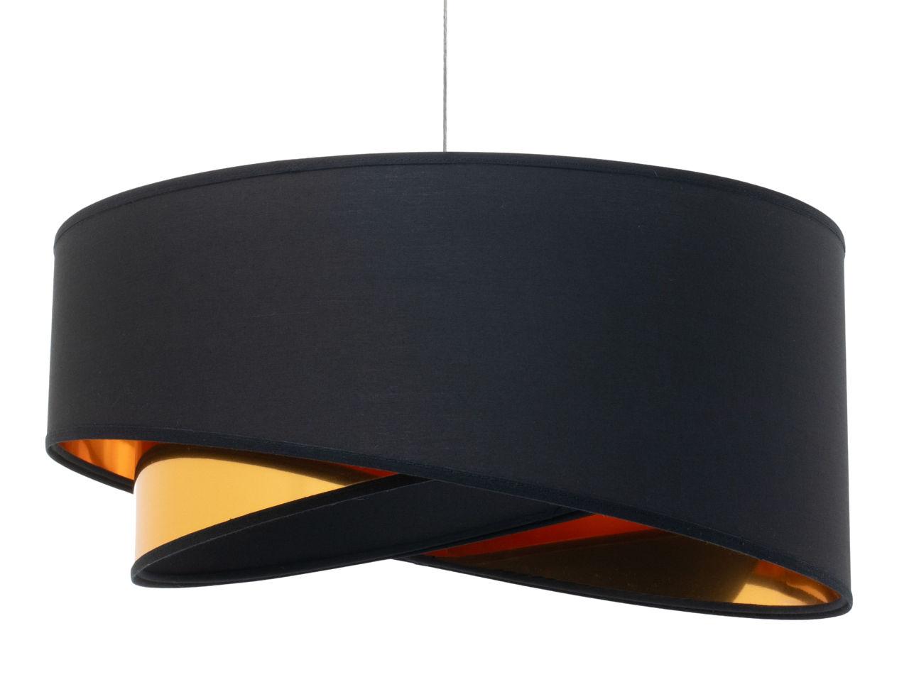 Lampa 45 cm do sypialni salonu wisząca asymetryczna czarno-złota nr. 1