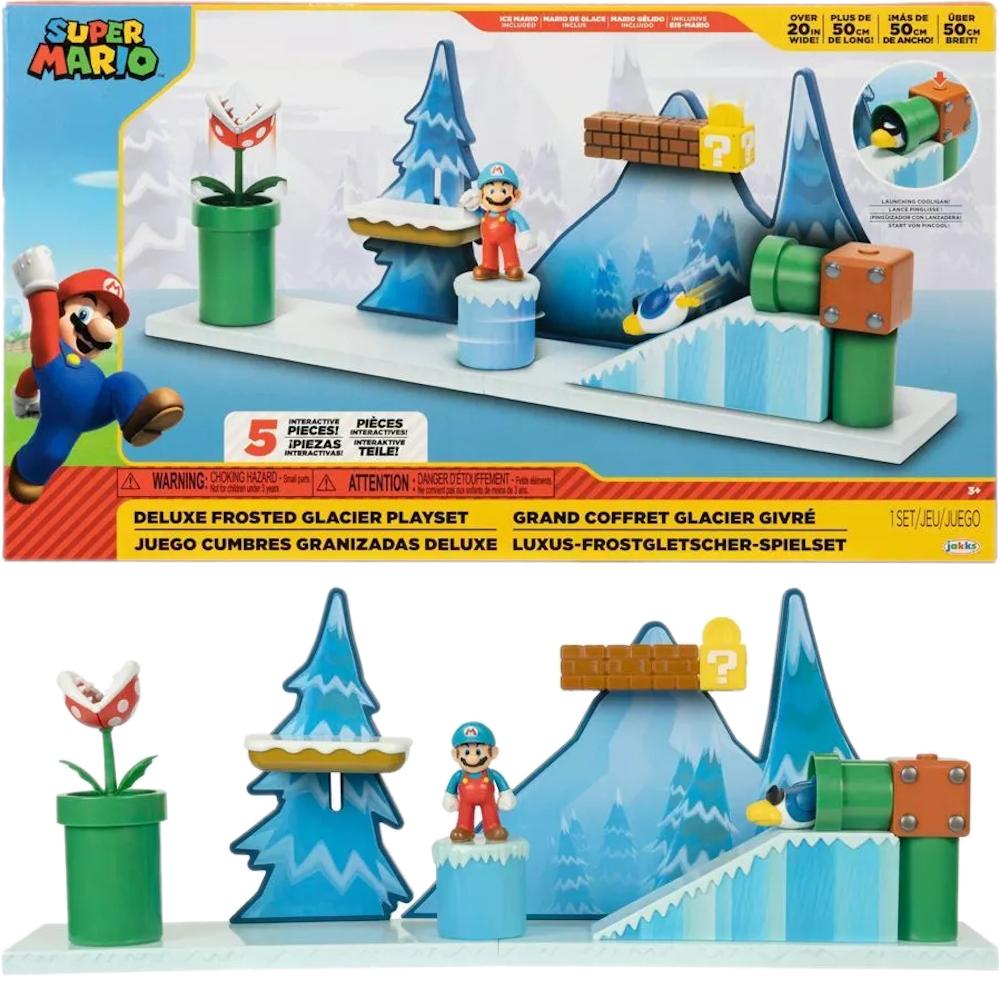 SUPER MARIO JAKKS PACIFIC ZESTAW DELUXE FROSTED GLACIER PLAYSET + ICE MARIO nr. 1