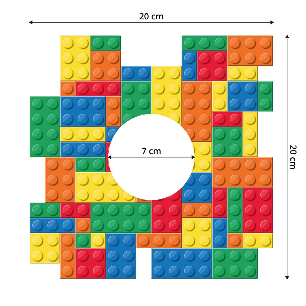 Naklejka Pod Włącznik Świata Kolorowe Klocki Lego 20x20 Do Pokoju Dziecięcego nr. 2