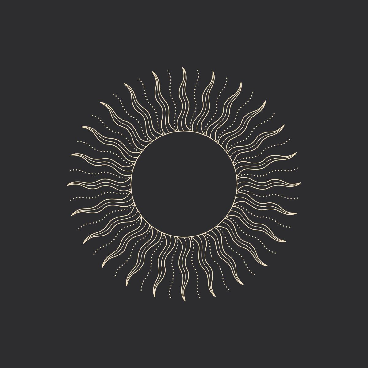 Tapeta Do Sypialni Minimalistyczny Wzór SŁOŃCE nr. 6
