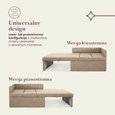 Sofa rozkładana dziecięca Viluś 108x81x78 cm narożnik jednoosobowy do pokoju z funkcją spania i przechowywania dla dzieci beżowy - Miniaturka zdjęcia nr 4