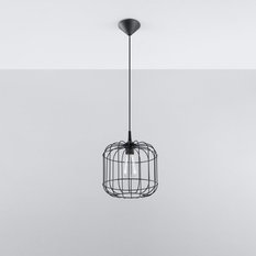 Lampa wisząca CELTA czarna 95x23x23cm nowoczesna E27 do salonu - Miniaturka zdjęcia nr 2