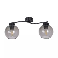 Lampa sufitowa K-2624 AIDEN 50x21x21 cm do salonu lub pokoju czarny/dymiony - Miniaturka zdjęcia nr 1