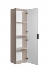 Słupek łazienkowy 136 cm regał kaszmir wisząca ryflowany front mdf półki flow - Miniaturka zdjęcia nr 6