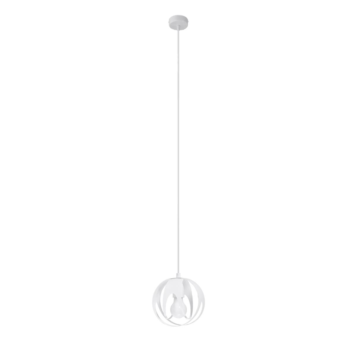 Lampa wisząca TULOS 1 biała 125x16x16cm E27 nowoczesna do salonu