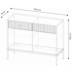 Komoda Maggiore 104 cm do sypialni garderoby biały złoty - Miniaturka zdjęcia nr 7