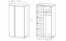 Szafa 96x193,5x54 cm system ARCO biały / grandson do salonu  - Miniaturka zdjęcia nr 4