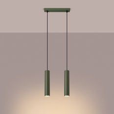 Lampa wisząca Lagos 105x6x30cm do sypialni salonu zielona oliwka  - Miniaturka zdjęcia nr 3