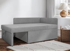 Sofa rozkładana dziecięca Viluś 108x81x78 cm narożnik jednoosobowy do pokoju z funkcją spania i przechowywania dla dzieci szary - Miniaturka zdjęcia nr 2