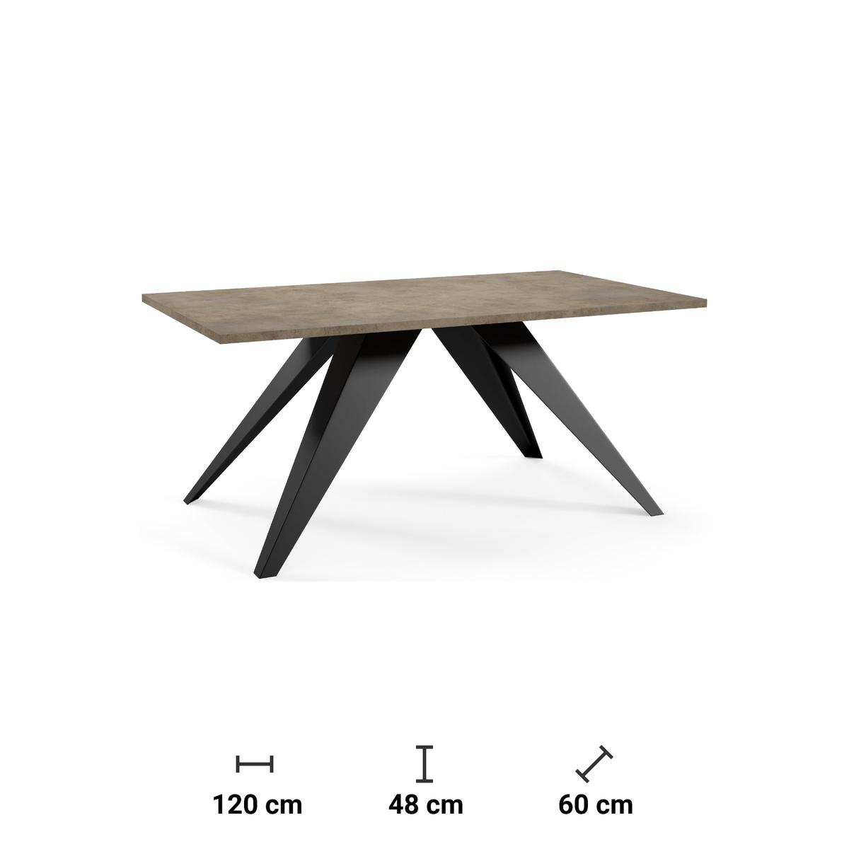 Stolik kawowy 120x60x48 cm Venetia dark grey chicago concrete do salonu nr. 3