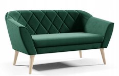 Sofa GLORIA 140x70x75 cm dwuosobowa w stylu skandynawskim MANILA jasnobrązowa do salonu - Miniaturka zdjęcia nr 5