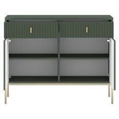 Komoda Maggiore 104 cm do sypialni garderoby smoke green złoty - Miniaturka zdjęcia nr 5