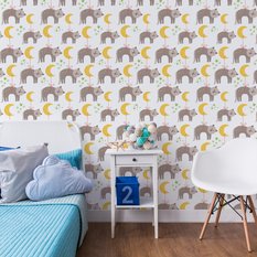 Tapeta Do Pokoju Dziecka KOTKI Księżyce Gwiazdki 53x1000  - Miniaturka zdjęcia nr 6