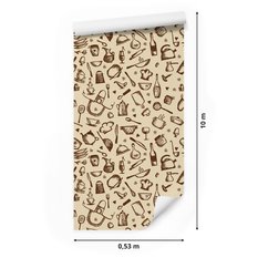 Tapeta garnki czajniki dzbanki sztućce do jadalni  - Miniaturka zdjęcia nr 2