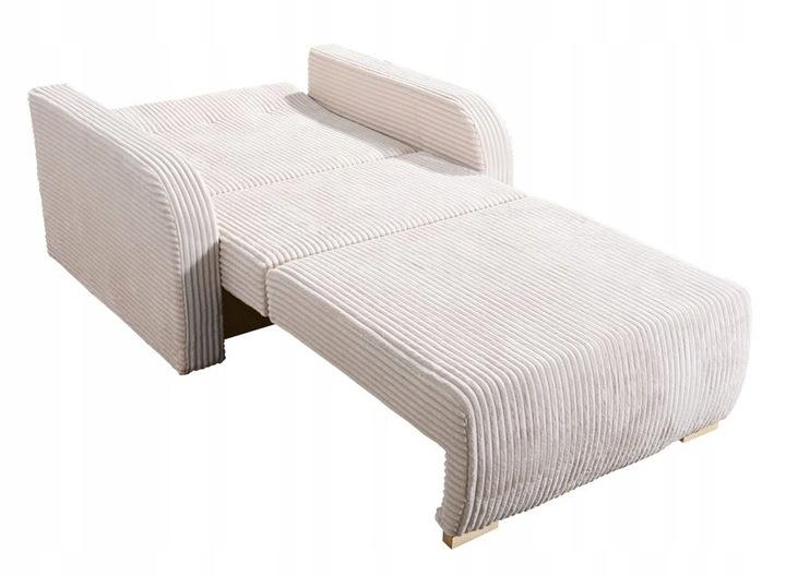 Sofa Lili 85x103x97 cm z funkcją spania do salonu rozkładana sztruks kremowa nr. 7