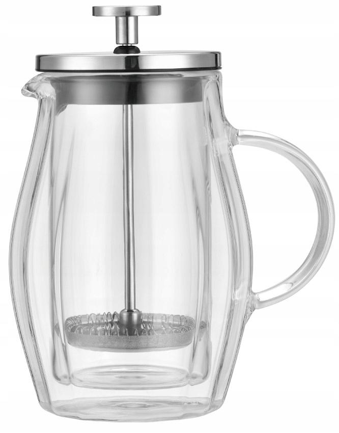 Szklany ZAPARZACZ TŁOKOWY Do HERBATY Ziół KAWY French Press 350ml 7682 nr. 4