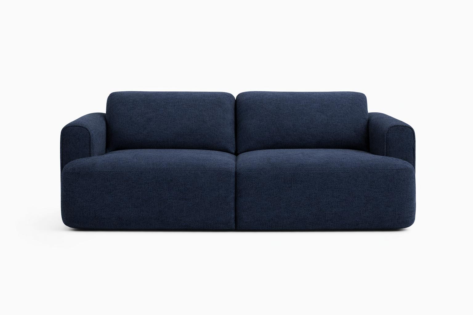 Kanapa z funkcją spania ITALY 253x110x71 cm FLOW trzyosobowa sofa rozkładana ciemnoniebieska nr. 3