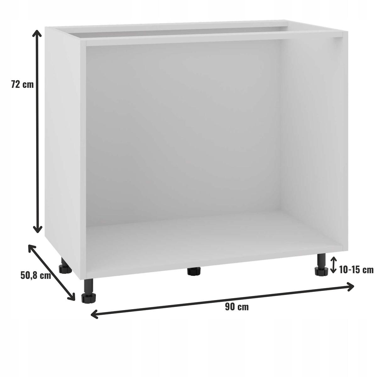 Korpus szafka kuchenna 51x82x90 cm dolna pod szuflady z akcesoriami biały do kuchni nr. 2