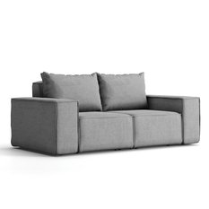 Sofa ogrodowa SONNE 180x73x88 cm dwuosobowa wodoodporna UV + 2 poduszki na taras do ogrodu szara