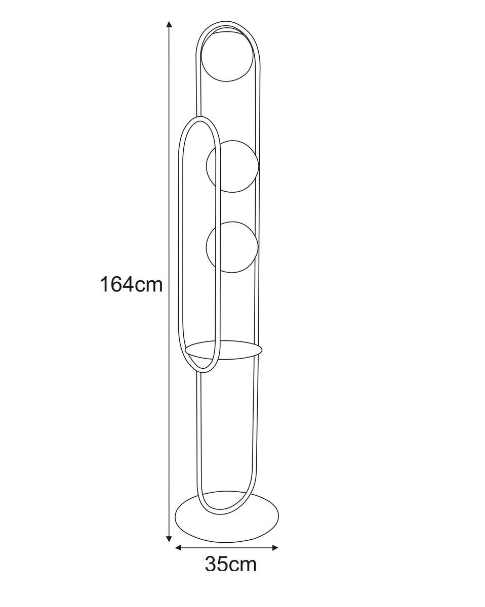 Lampa podłogowa K-4963 FINESTRA 35x164x35 cm do salonu lub pokoju czarny/biały matowy nr. 2