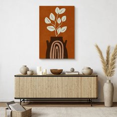 Obraz Do Salonu Liście Martwa Natura Abstrakcja Styl Boho 80x120cm - Miniaturka zdjęcia nr 7