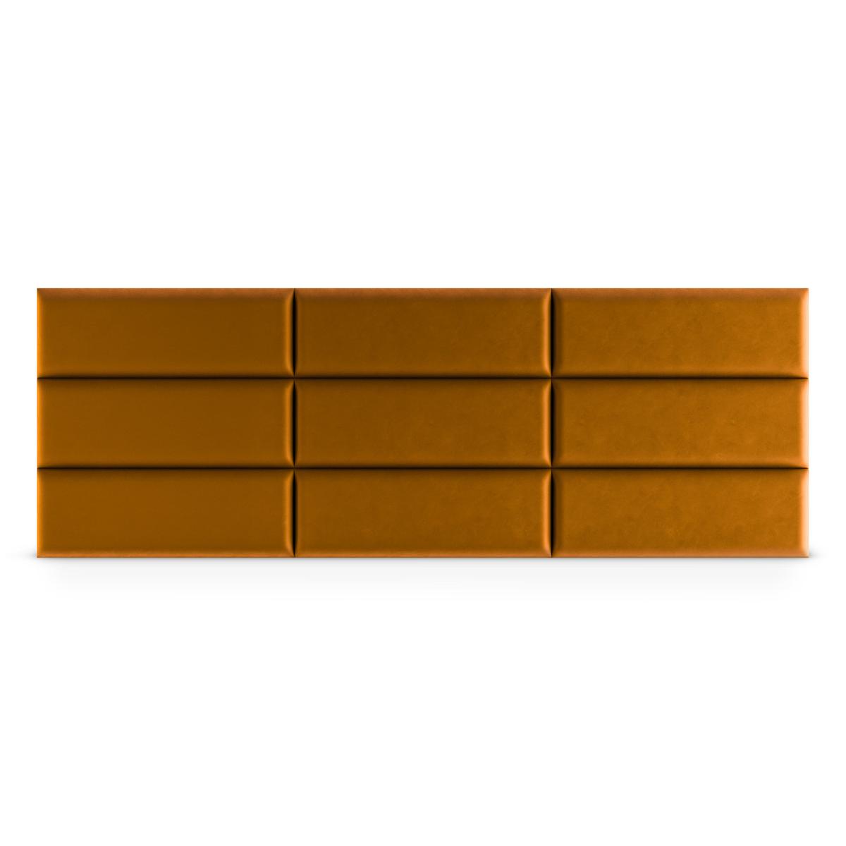 Panele tapicerowane  50x15 cm na ścianę magic velvet miodowy nr. 4
