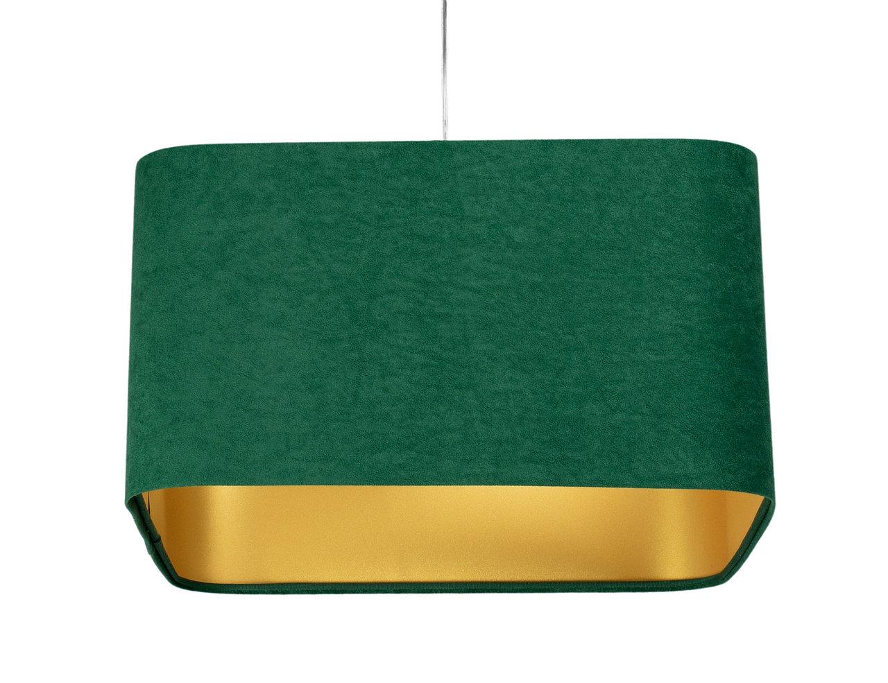 Lampa wisząca Kwadro 40cm zielona do salonu 