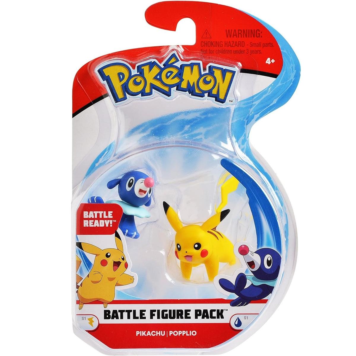 POKEMON BATTLE FIGURE PACK 2-PAK ORYGINALNE FIGURKI PIKACHU + POPPLIO nr. 1