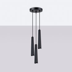 Lampa wisząca PRYSM 3P czarna 120x19.5x19.5cm nowoczesna lampa G9 do salonu - Miniaturka zdjęcia nr 2