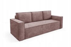 Kanapa 248x96x93 cm sofa z funkcją spania automat i pojemnik sztruks szary do salonu - Miniaturka zdjęcia nr 8