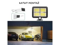 Lampa solarna z czujnikiem ruchu i zmierzchu LED - Miniaturka zdjęcia nr 2