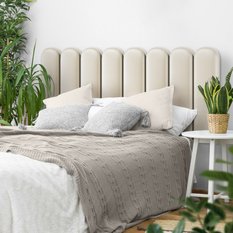 Panele tapicerowane 20x80 cm na ścianę płotek ekos skóra kremowy - Miniaturka zdjęcia nr 4