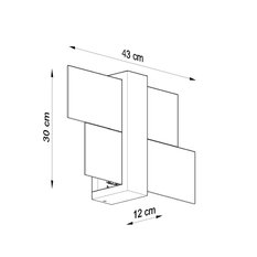 Kinkiet FENIKS 1 biały 30x12x43cm E27 biały nowoczesny do salonu - Miniaturka zdjęcia nr 4