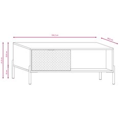 Stolik kawowy Diamond 104 cm prostokątny do salonu biały połysk  - Miniaturka zdjęcia nr 6