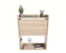 Biurko 70 cm do biura gabinetu składane dąb sonoma - Miniaturka zdjęcia nr 2