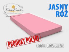 Prześcieradło bawełniane JERSEY 200x220cm JASNY RÓŻ - Miniaturka zdjęcia nr 2